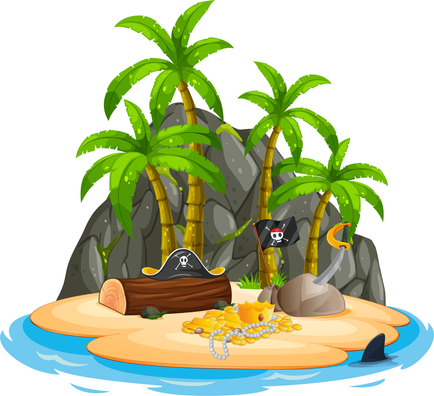 An isolated pirate island